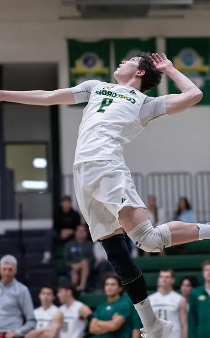 volleyball player jump serving